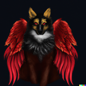 dall--e-2023-05-22-10.16.20---flluffy-animal--wolf-and-cat-in-one--black-and-red--big--realistic--big-wings--golden-mask.png